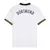 Terceira camisa do Borussia Dortmund temporada 2024/2025, modelo masculino, na cor branca com punhos pretos e frisos amarelos. Visual traseiro da camisa Third III, mostrando a numeração e o lema ‘Borussia Verbindet