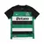 Camisa titular I Home masculina Sporting CP 2024/2025, frente, verde, preta e branca, usada pelo jogador Gyökeres, com escudo do clube no peito, design moderno.