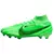 Vista lateral esquerda da chuteira Nike Zoom Mercurial Superfly 9 Elite FG Dream Speed 008, edição especial inspirada em Cristiano Ronaldo CR7, em tons de verde, azul e preto. Apresenta cabedal Vaporposite+ para controle superior, tecnologia Zoom Air para