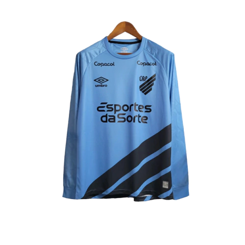 Camisa Athletico Paranaense II 23/24 manga longa - Torcedor Umbro Masculina - Azul com detalhes em preto