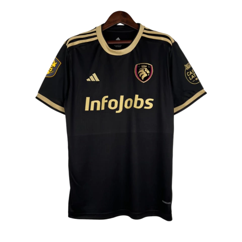 Camisa Ultimate Móstoles I 22/23 - Torcedor Adidas Masculina - Preta com detalhes em rosa e dourado