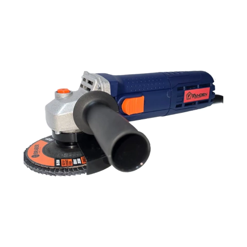 Amoladora angular eléctrica Vanden de 650W con disco de 115mm y mango lateral negro