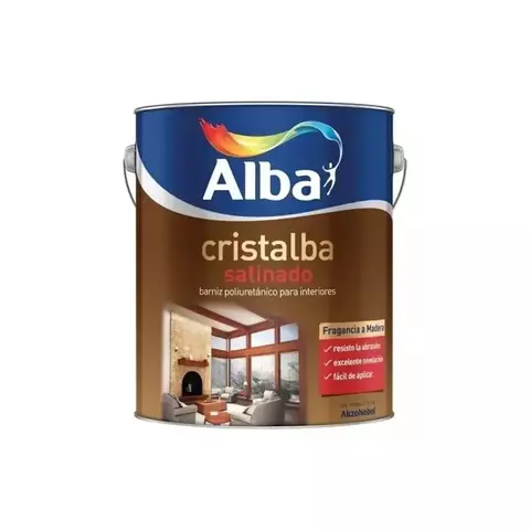 Barniz Poliuretanico Interior Satinado Cristalba 4 Litros