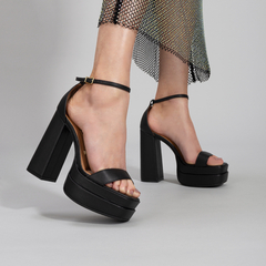SANDALIA DOBLE PLATAFORMA NEGRO