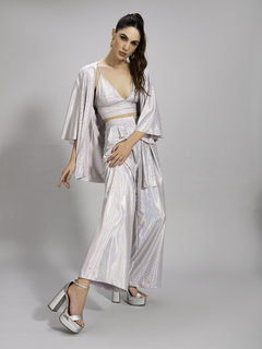 SANDALIA DOBLE PLATAFORMA PLATA - comprar online