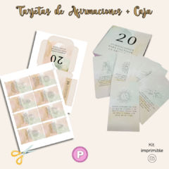 Tarjetas de AFIRMACIONES PARA LA GRATITUD + caja (Archivos Digitales)