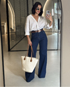 Wide leg pyar escura - comprar online