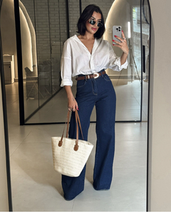 Wide leg pyar escura - comprar online