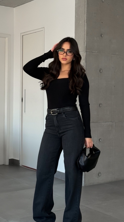 Calça wide leg vintage - comprar online