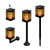 Farol Luz Solar Efecto Llama 12 Led Jardín 4 Formas Exterior - comprar online