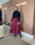 Saia Midi em Suede Marsala