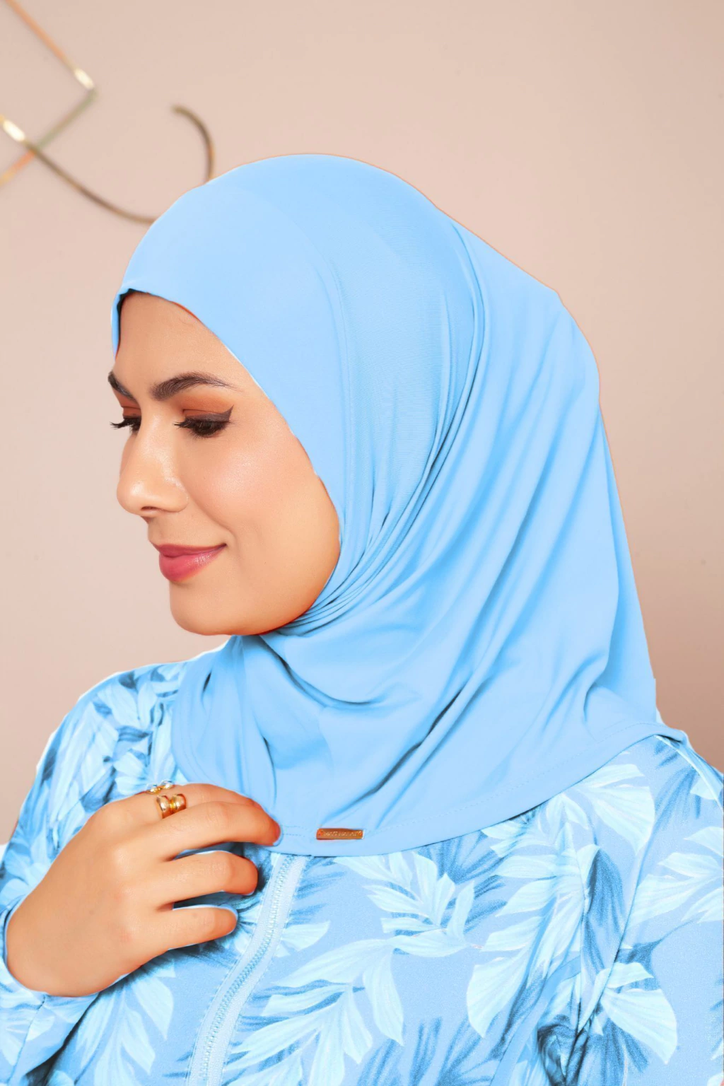 Hijab Esportivo Azul Bebê