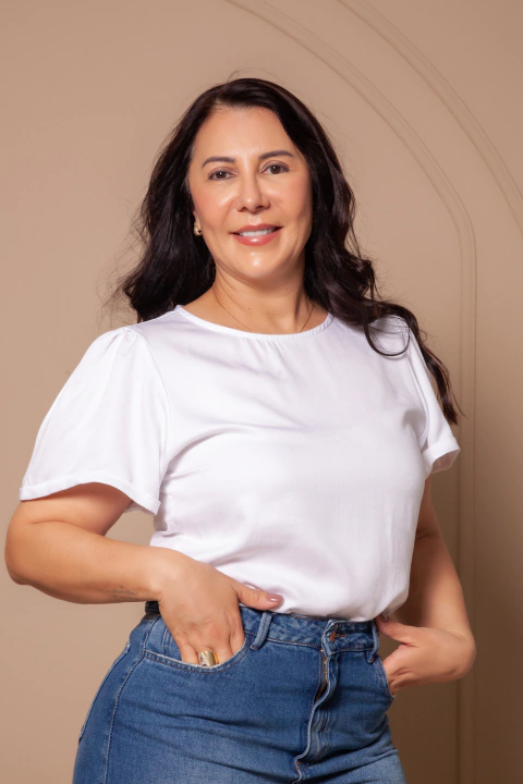 Blusa Nadia Manga Curta Branca - comprar online