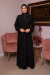 Abaya Com Ziper Preta na internet