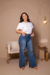 Calça Wide Leg Jeans Com Fenda - comprar online