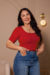 Blusa Talita Vermelho Tomate - comprar online