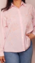 Camisa Bordado Flor Manga Longa Rosa Candy - loja online