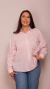 Camisa Bordado Flor Manga Longa Rosa Candy na internet