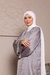 Imagem do Abaya em Cetim Bordada Cinza