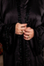 Imagem do Abaya em Cetim Bordada Preto