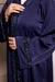 Abaya em Cetim Bordada Azul Marinho - comprar online