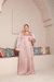 Abaya em Cetim Bordada Rosé na internet