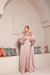 Abaya em Cetim Bordada Rosé - comprar online