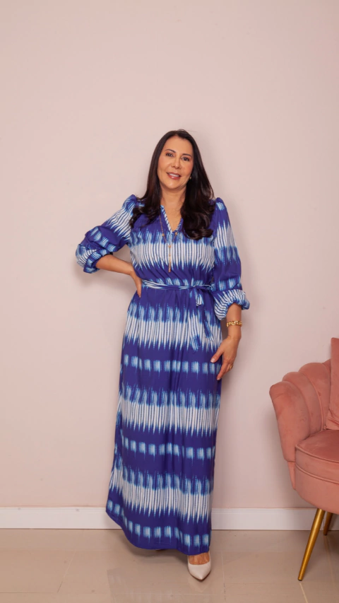 Vestido Tie Dye Azul - comprar online