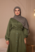 Chemise em Viscose Manga Longa Verde Escuro na internet