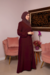 Abaya Com Zíper Marsala - comprar online