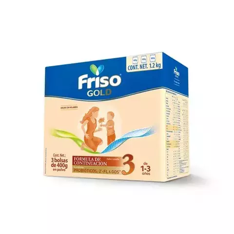 Friso Gold 3 Vainilla 1A3An .Bol. 3X400G - comprar en línea