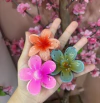 Presilhas Flor Colorida - tamanho médio
