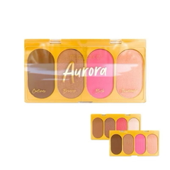 Quarteto de Contorno, Bronzer, Blush e Iluminador - Mia Make Aurora na internet