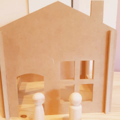 Casita con chimenea en internet