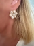 Brinco pérolas shell banhado a ouro 18 k - comprar online