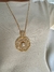 colar longo mandala com perolas shell banhado a ouro 18 k