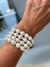 Pulseira pérolas água doce 4 fios banhado a ouro 18k tamanho 18 cm - comprar online