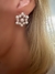 Brinco pérolas shell banhado a ouro 18 k cravejado com zirconias colors - comprar online