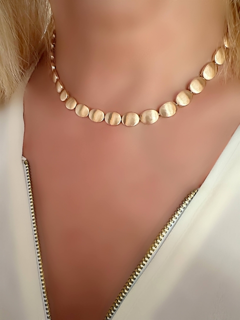 Chocker banhado ouro fosco 18 k - comprar online