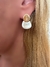 brinco banhado a ouro fosco 18k e rodio branco fosco - comprar online