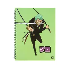 Libreta Profesional One Piece Zoro Roronoa 100 Hojas Con Stickers Geek Industry - comprar en línea