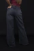 Calça Wide Destroyed Preta - comprar online