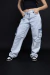 Calça Wide Cargo Jeans Claro - useabink