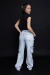 Imagem do Calça Wide Cargo Jeans Claro