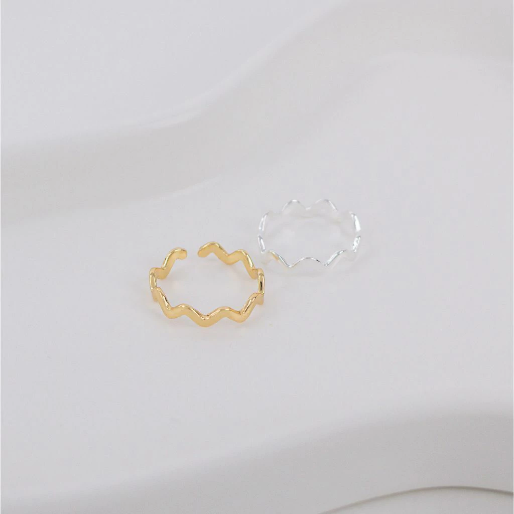 Anel Regulável Zigue-Zague Minimalista