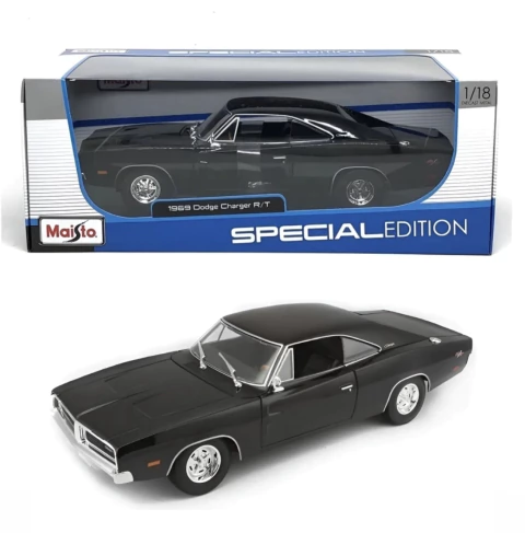 Miniatura Maisto Special Edition - 1969 Dodge Charger Preto escala 1/18
