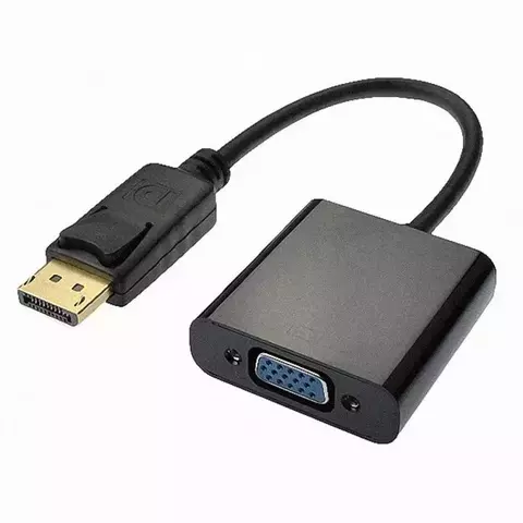 CB0237SK - Conversor Displayport Macho Para VGA Fêmea 25 Centímetros Preto AT-DP-VGA SHINKA