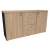 Armário Baixo de 02 Portas e 02 Gavetas Para Pasta Suspensa - 1353mm x 425mm x 740mm Dal Prá - Chapecó Equipamentos para Escritório