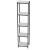 Estante Modular - 420mm x 300mm x 1850mm - Linha Industrial - Estrutura Metálica Dal Prá