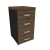 Gaveteiro Pedestal Fixo - Com 04 Gavetas Normais - 400mm x 480mm x 740mm - Linha 40mm Dal Prá - comprar online